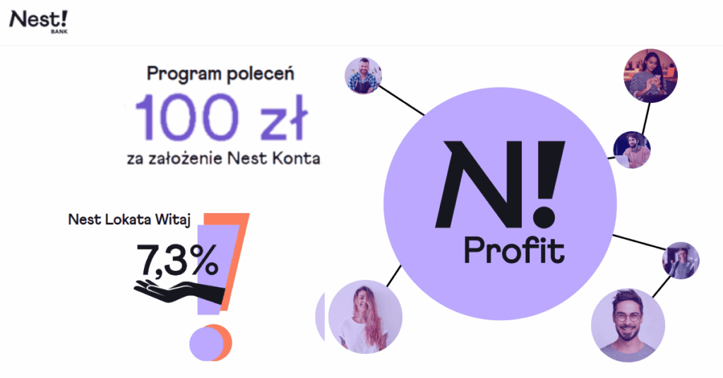 Lokata i konto oszczędnościowe Nest Bank - sierpień 2025 - program poleceń