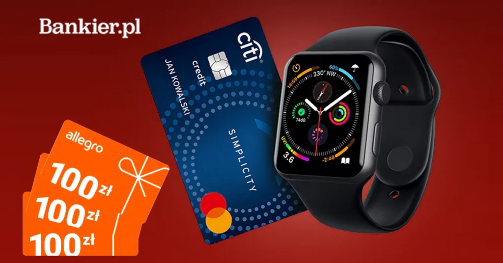 Apple Watch 3 SE + 300 zł z karta Citibank Simplicity pazdziernik 2025