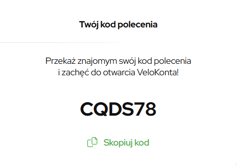 Kod polecający VeloBank listopad grudzień 2025