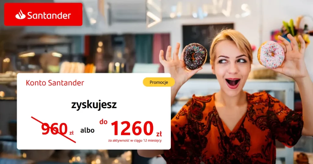 Konto Santander rekordowa premia 1260 zł październik 2025