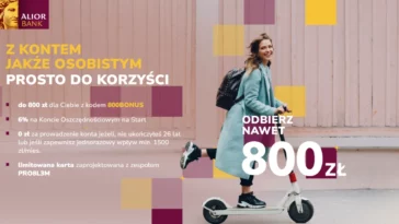 Konto Alior Bank premia 800 zł listopad 2025