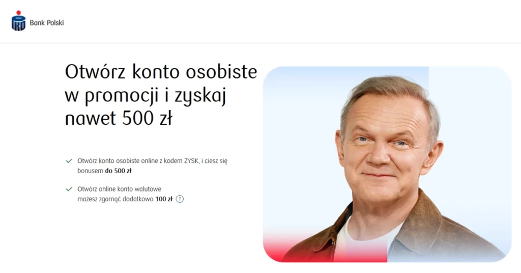 Konto PKO BP premia 500 zł listopad 2025