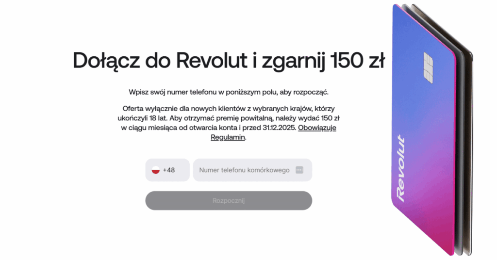 Premia 150 zł Revolut grudzień 2025