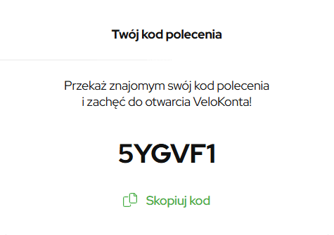 Kod polecający Velo Bank 2026 styczeń luty marzec