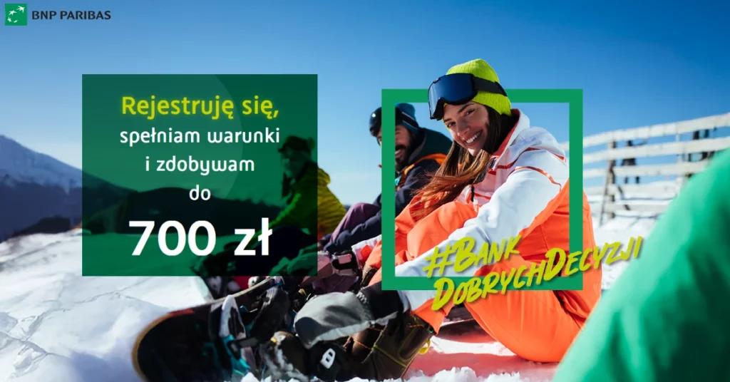 Konto BNP Paribas premia 700 zł styczeń luty 2026