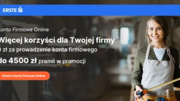 Konto firmowe ERSTE premia 4500 zł 2026