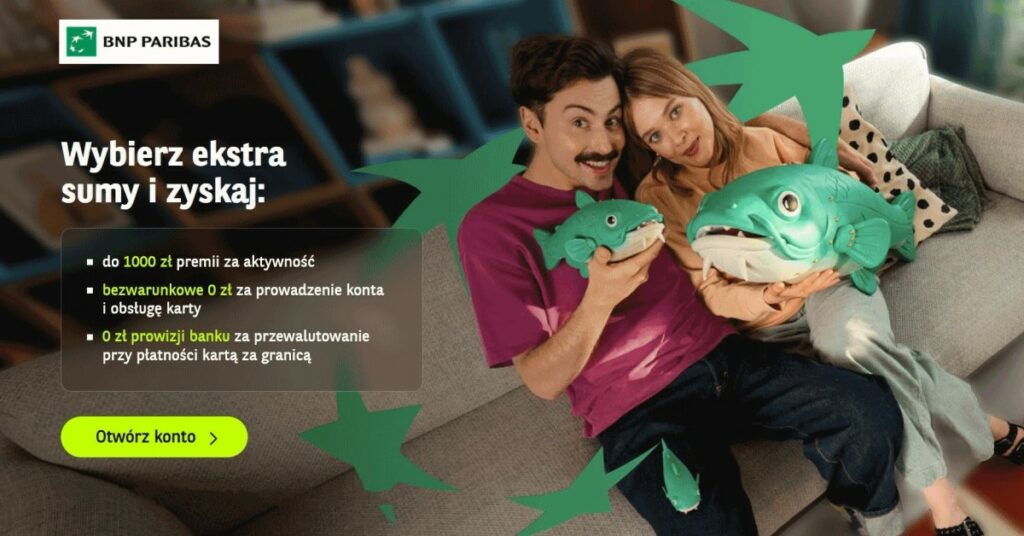 BNP Paribas Konto osobiste promocja podróżnik premia 1000 zł