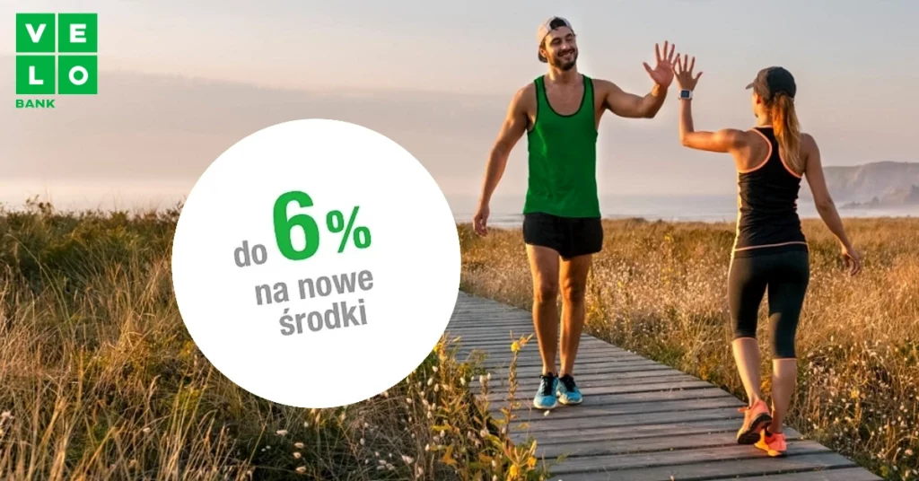 Velo Bank konto oszczędnościowe lokata 6 procent sierpień 2026