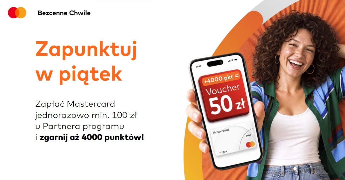 Mastercard Bezcenne Chwile Zapunktuj w piątek premia 50 zł