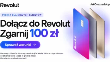 Revolut premia za rejestrację 100 zł na start